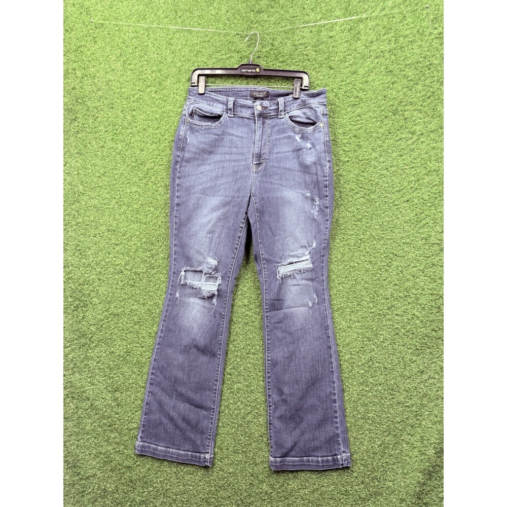 Judy Blue Jeans Womens 14W Bootcut Dark Wash Denim Stretch Casual JB82541DK-PL